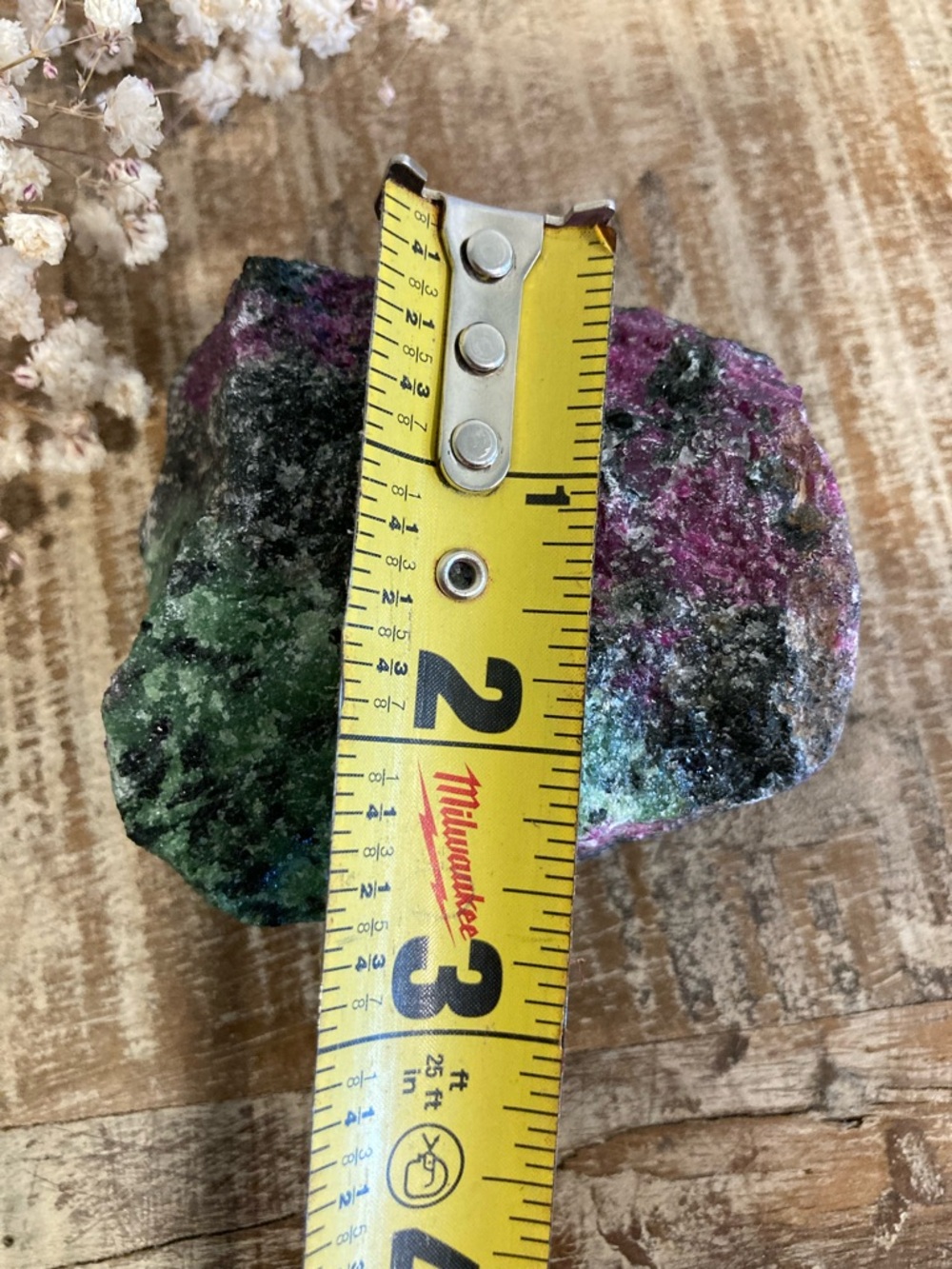 Multicolored Green Purple and Black Stone Rock Chunk Ruby in Zoisite (Anyolite) - Picture 3 of 15